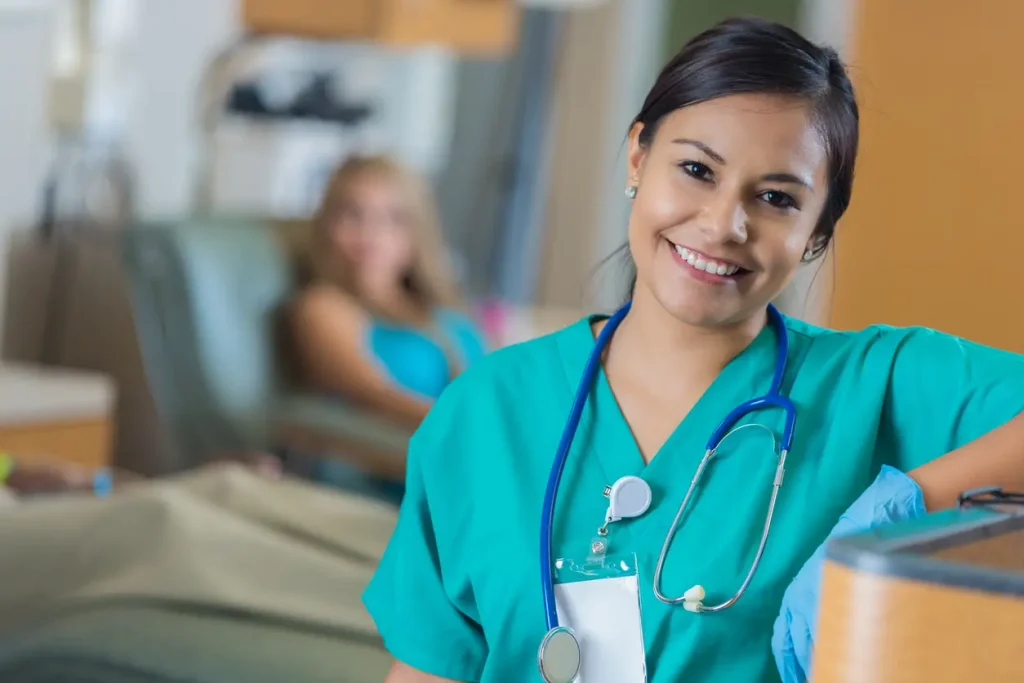 medical assistant smiling at camera